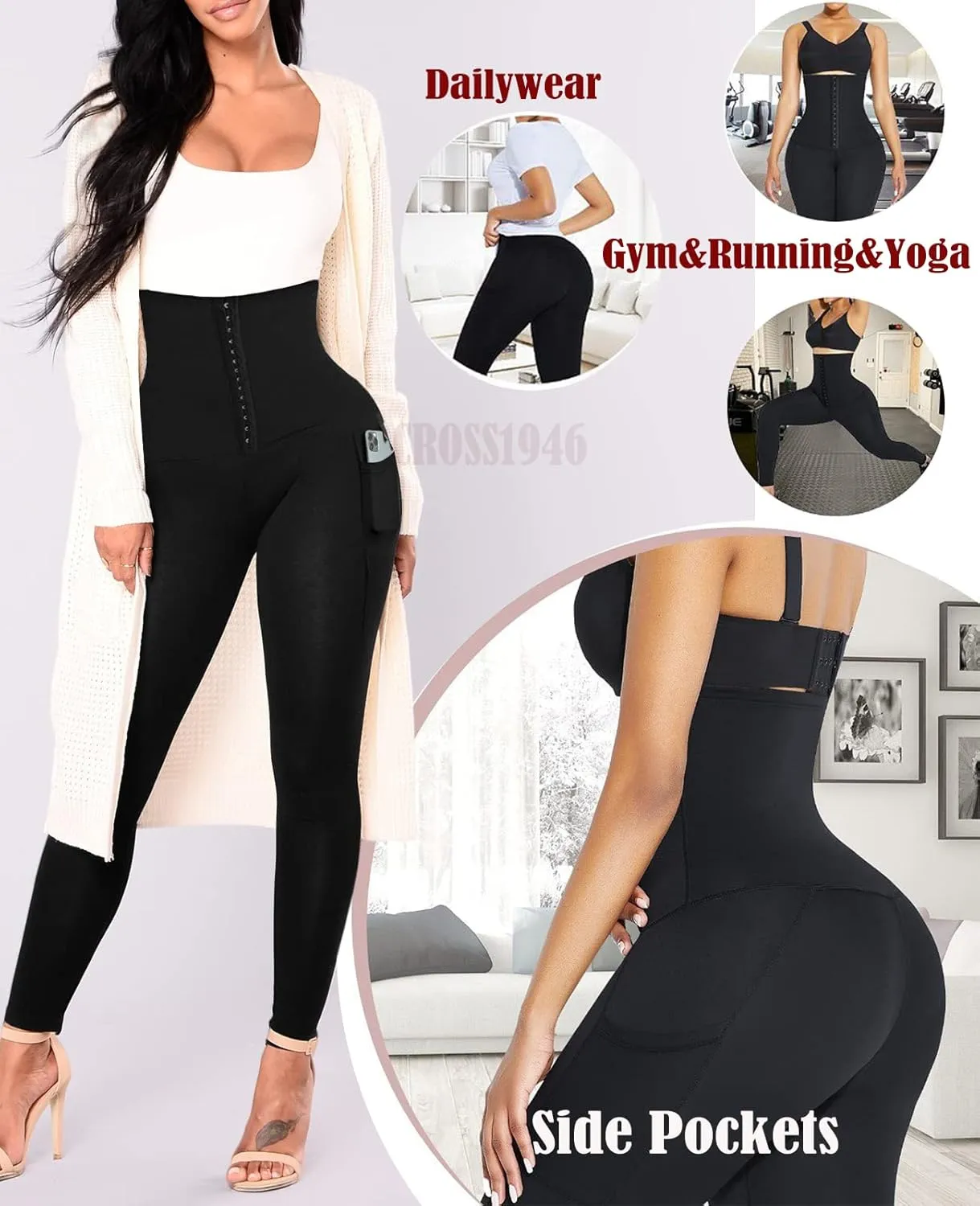 Women Scrunch Butt Lifting Workout Leggings High Waisted Tummy Compression Seamless Yoga Pants Gym Athletic Tights