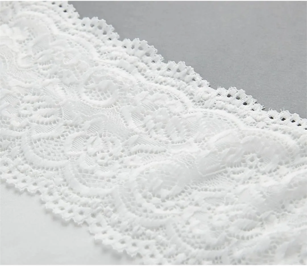 Women Sleeveless For Tank Top Scalloped Floral Lace Splicing Chest Slim Camisole