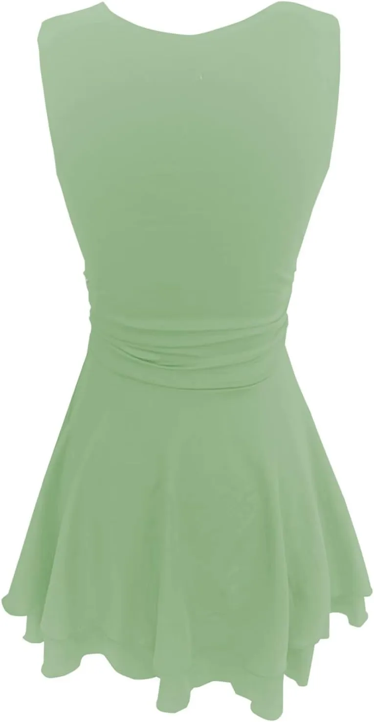 Women Square Neck Bodycon Mini Dress Ruffle Hem Ruched Waist Short Party Club Dresses Cocktail Dress Slim Party Dress