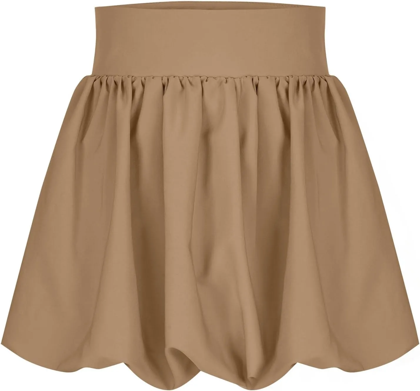 Women's Bubble Puffer Mini Skirts Balloon High Waisted Skirt Puffy Hem Summer Trendy Cute Going Out Party Skirt