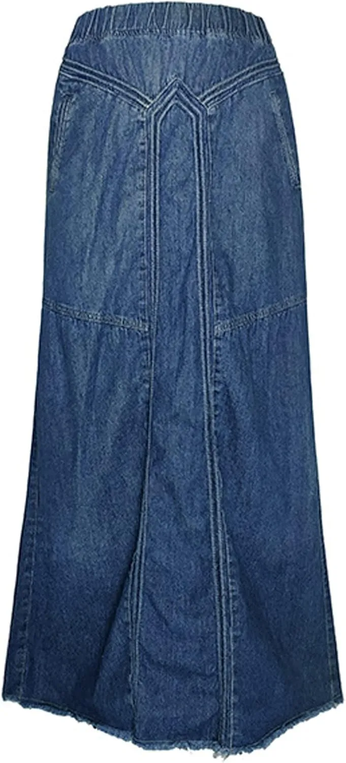 Women's Casual Skirts Women Fashion Denim Pencil Skirt High Waisted Blow Knee Blue Jeans Skirts Spring Mini