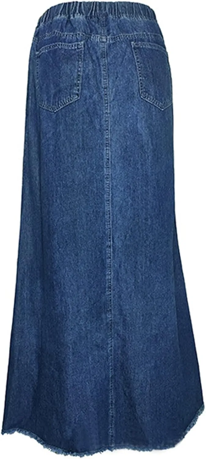 Women's Casual Skirts Women Fashion Denim Pencil Skirt High Waisted Blow Knee Blue Jeans Skirts Spring Mini