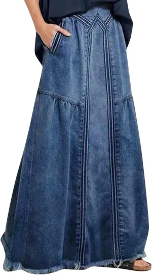 Women's Casual Skirts Women Fashion Denim Pencil Skirt High Waisted Blow Knee Blue Jeans Skirts Spring Mini