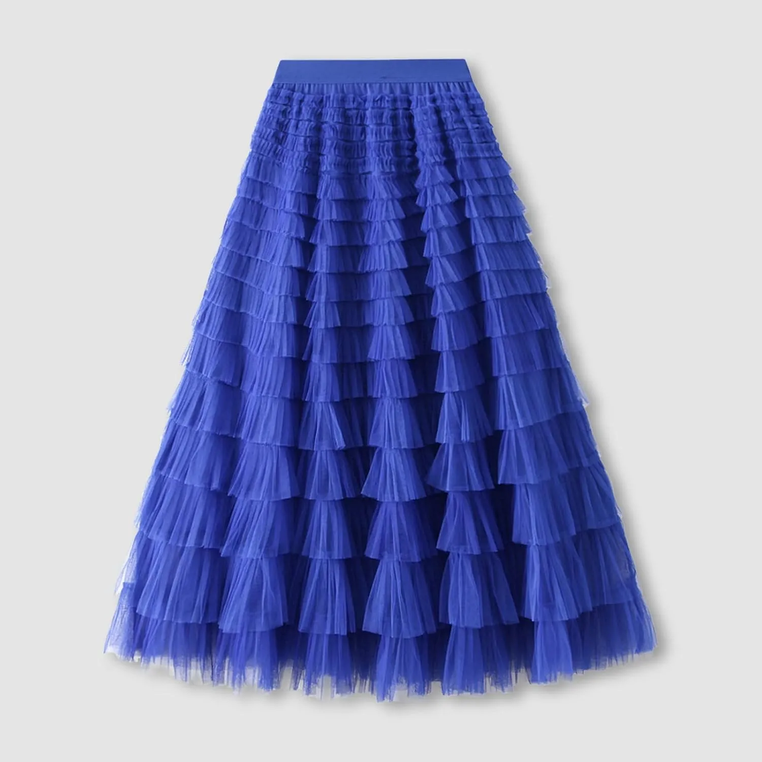 Women's Floral Midi Skirt Layered Heavy Industry Cake Skirts Vintage Irregular Beach Thin Skirt Pleated Cheer