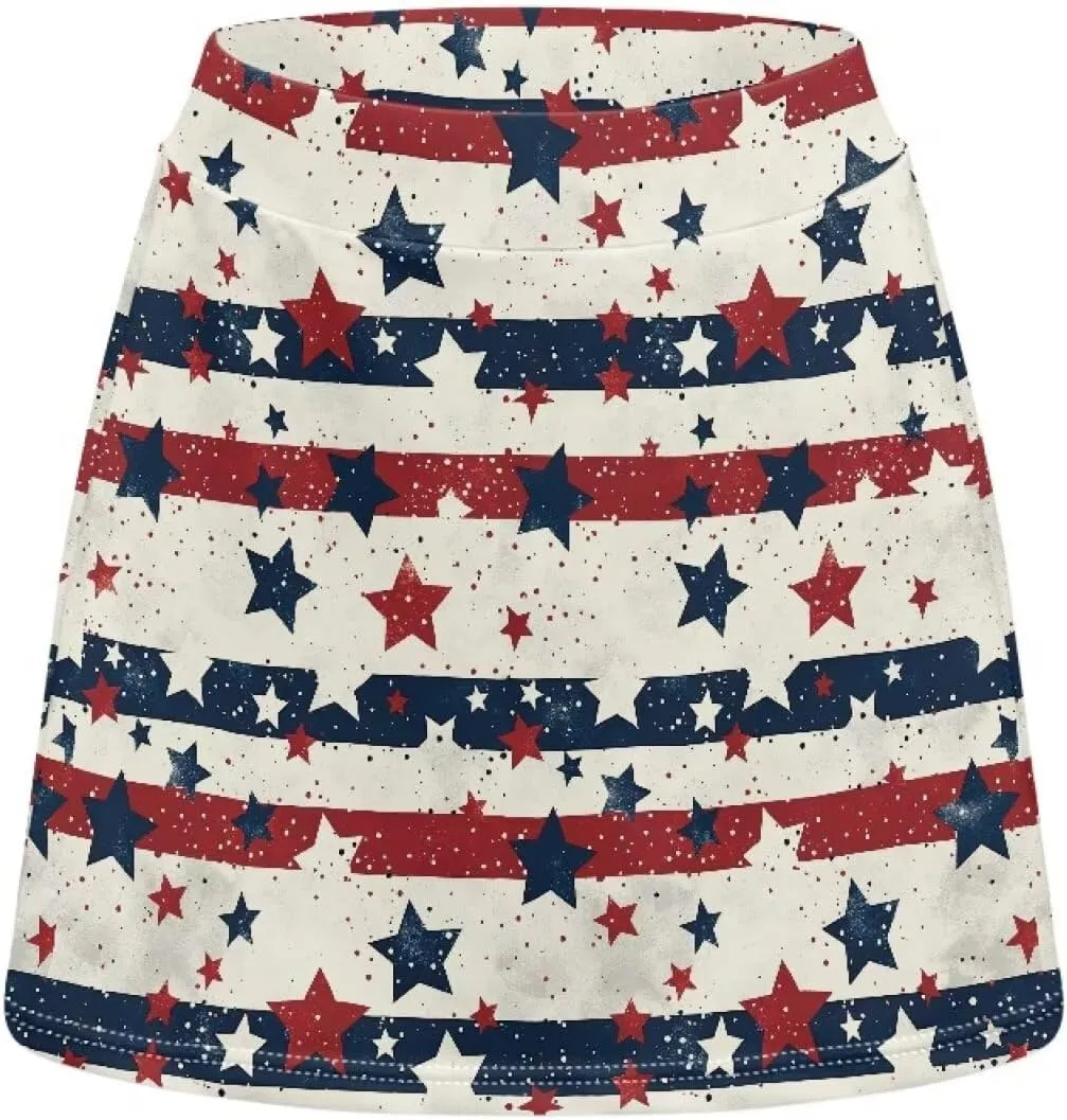 Women's Golf Skirt High Waisted Athletic Golf Tennis Skorts A Line Workout Running Skirts with Inner Pocket Shorts