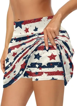 Women's Golf Skirt High Waisted Athletic Golf Tennis Skorts A Line Workout Running Skirts with Inner Pocket Shorts