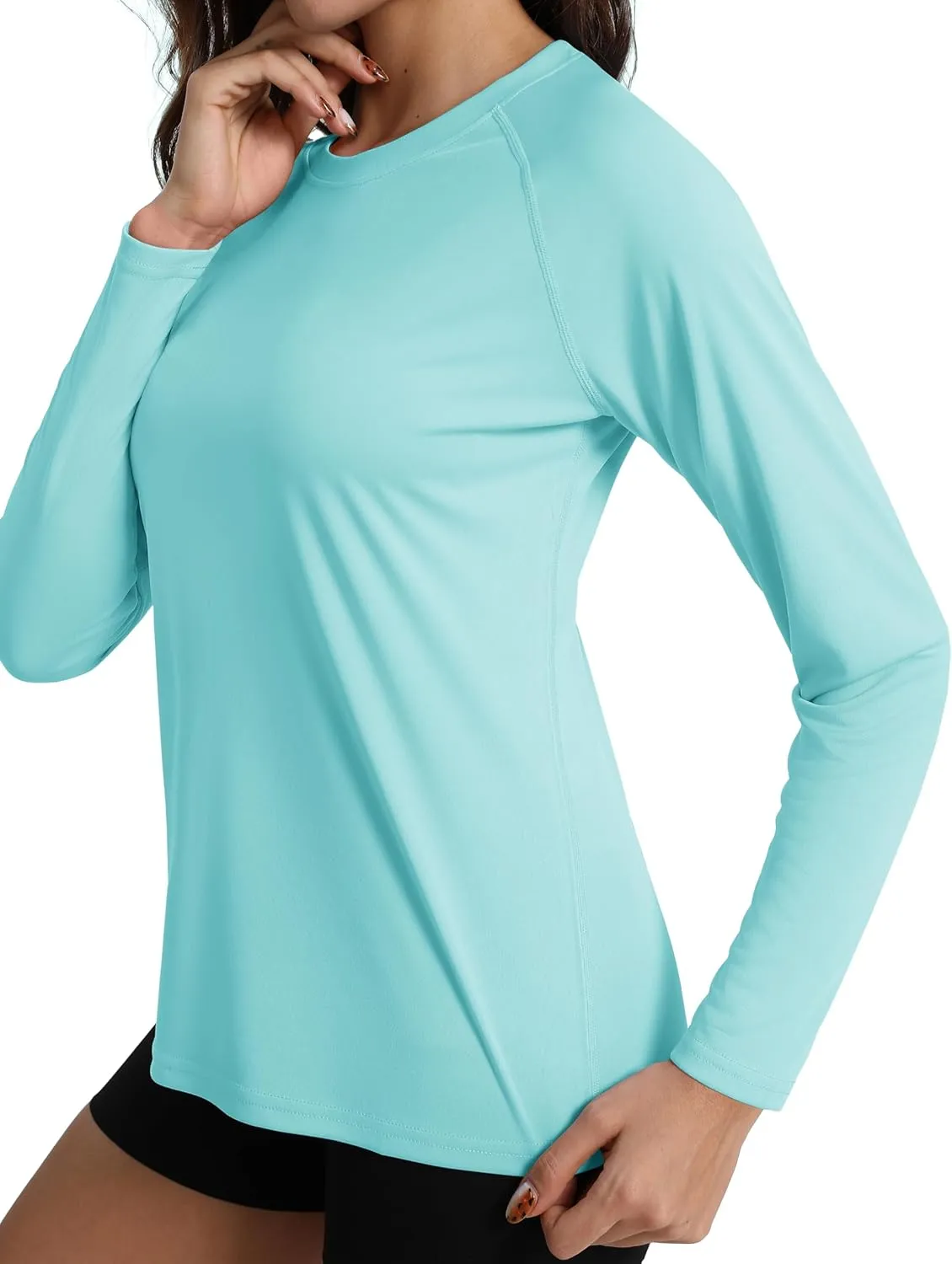 Women's Long Sleeve Shirt UPF 50  UV Sun Protection Rash Guard Lightweight Quick Dry Hiking Workout Tops