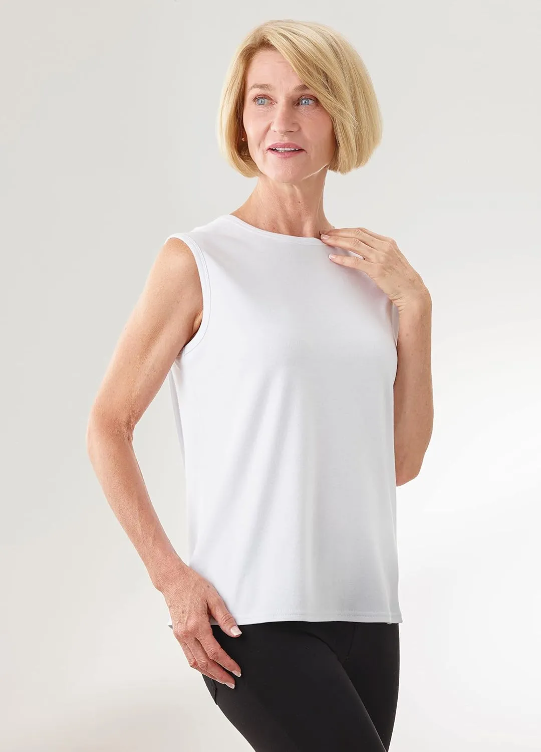 Womens Open-Back Adaptive Sleeveless Undershirt - 3 Pack