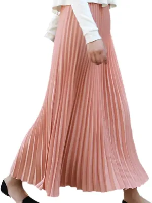 Women's Pleated Midi Skirt Womens Elastic Waist Solid Elegant Skirt Womens Plaid Skirts for Women Midi Skirts