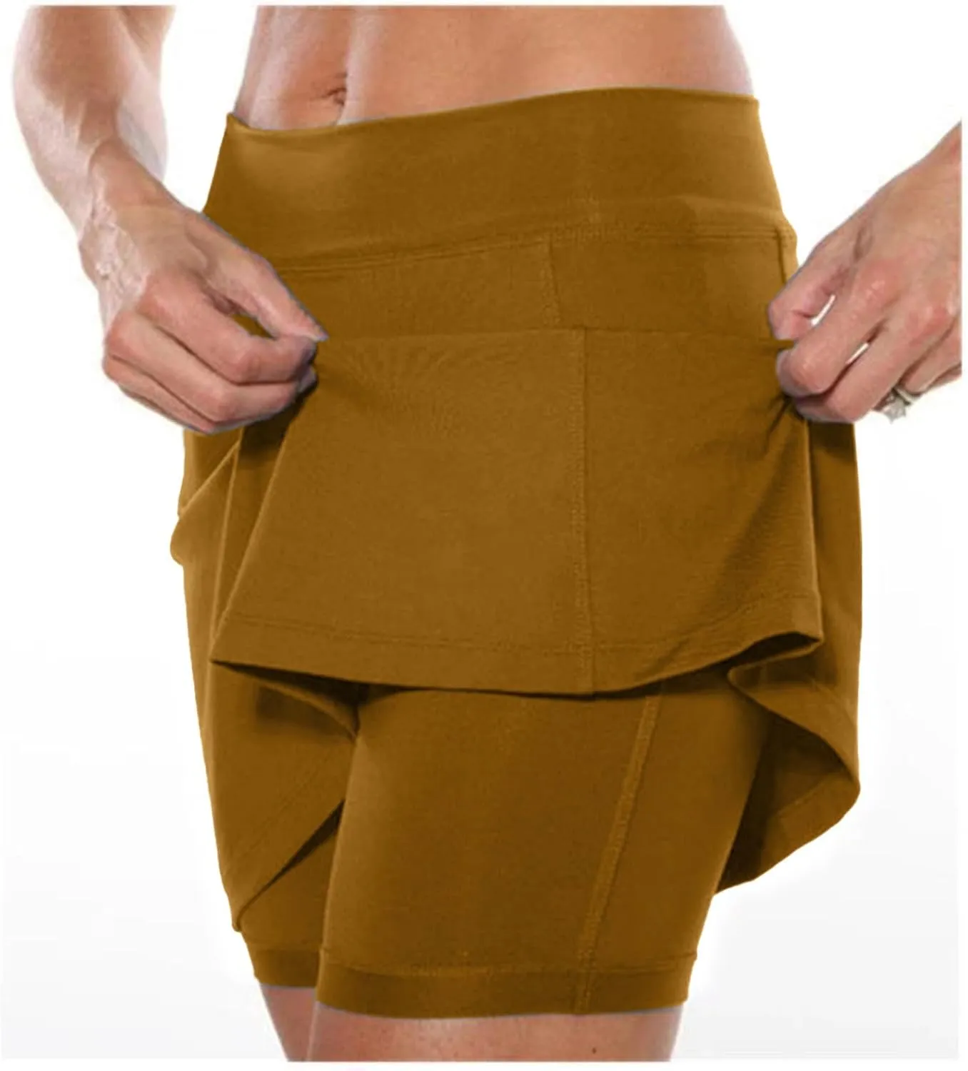 Womens Skorts with Pockets Tummy Control Plus Size Skorts for Women High Waist Athletic Sports Pants Skirt Casual Shorts
