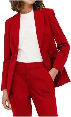 Women's Slim Fit Blazer Suits Two Piece Solid Work Pant Suit Business Office Lady Suits Sets
