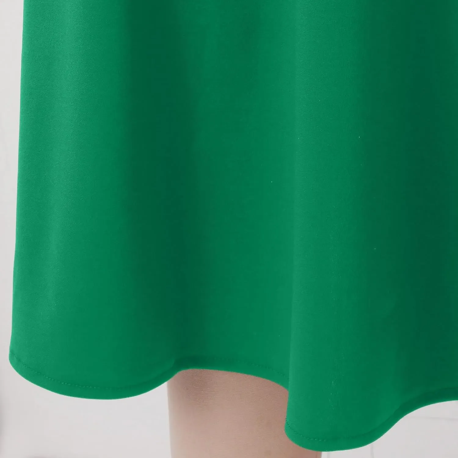 Women's Summer Boho Flowy Midi Skirt Lightweight Casual High Waisted Flared A Line Pull On Work Knee Length Skirts