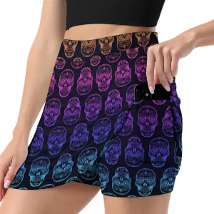 Women's Tennis Skirt Funny Pattern Athletic Golf Skorts for Woman with Pockets Summer Mini Skirts Workout Outfits