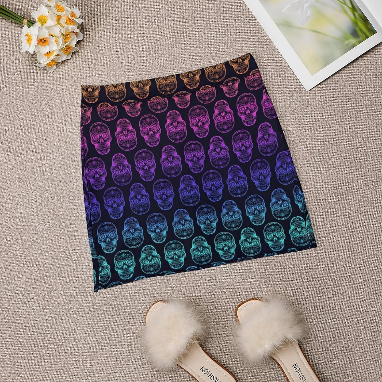 Women's Tennis Skirt Funny Pattern Athletic Golf Skorts for Woman with Pockets Summer Mini Skirts Workout Outfits