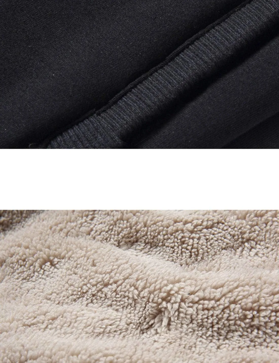 Yeokou Mens Winter Warm Sherpa Lined Active Thermal Jogger Fleece Sweatpants Pant