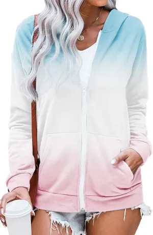 YOCUR Womens Tie Dye Crewneck Pullover Shirt Lightweight Sweatshirt Casual Loose Trendy Puff Sleeves Long Sleeve Tops