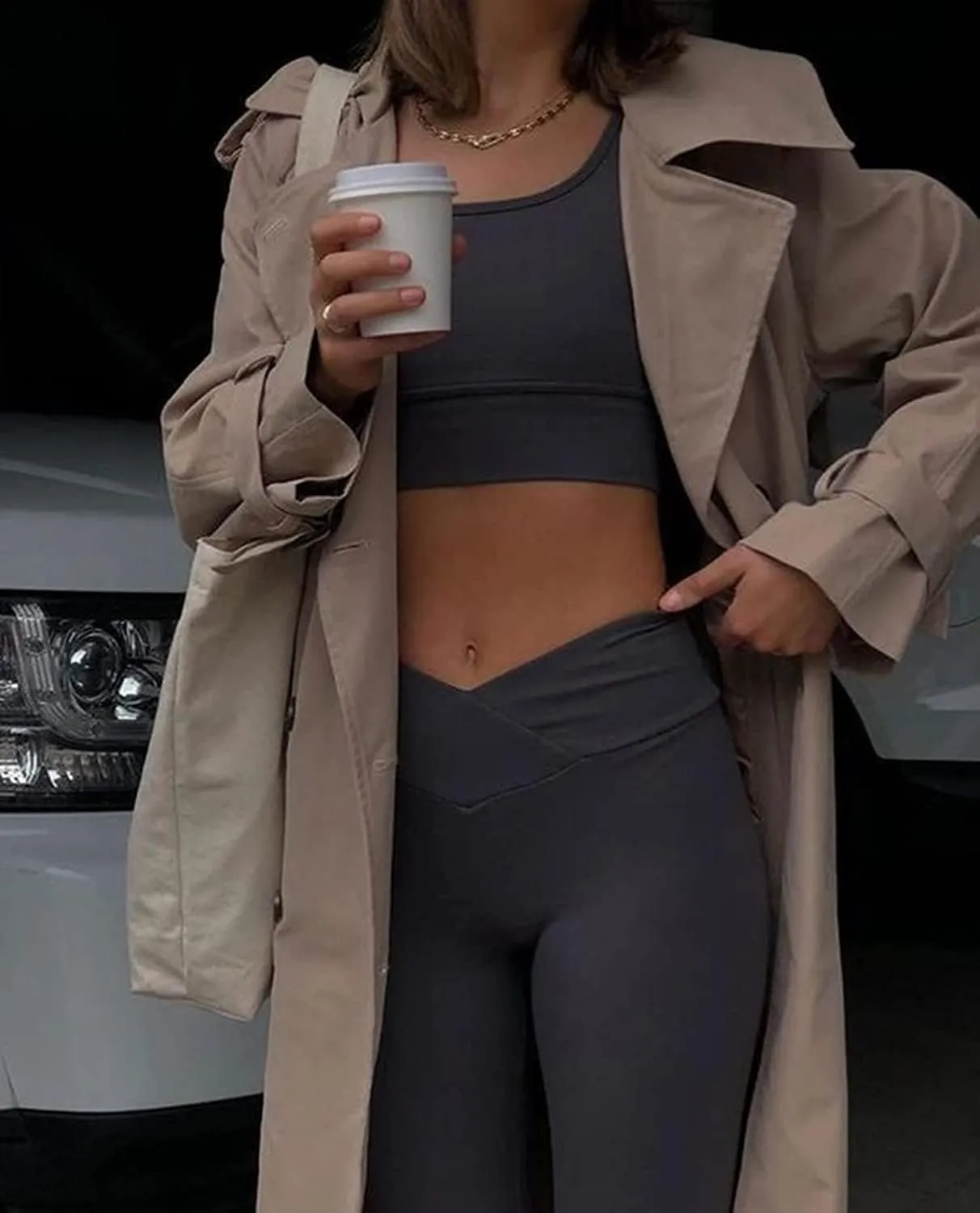 Yoga Pants with Pockets for Women - Leggings with Pockets High Waisted Tummy Control Non See-Through Workout Pants